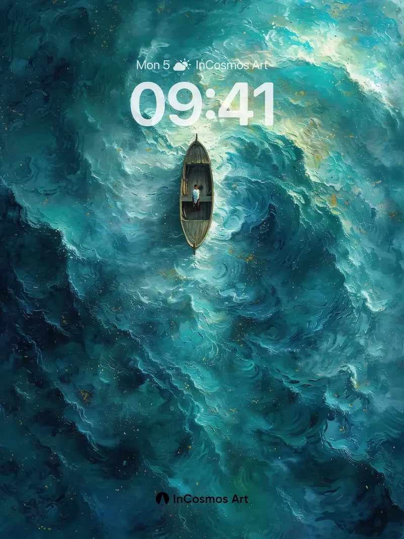 Whirlpool Solitude Wallpaper with Van Gogh Swirls