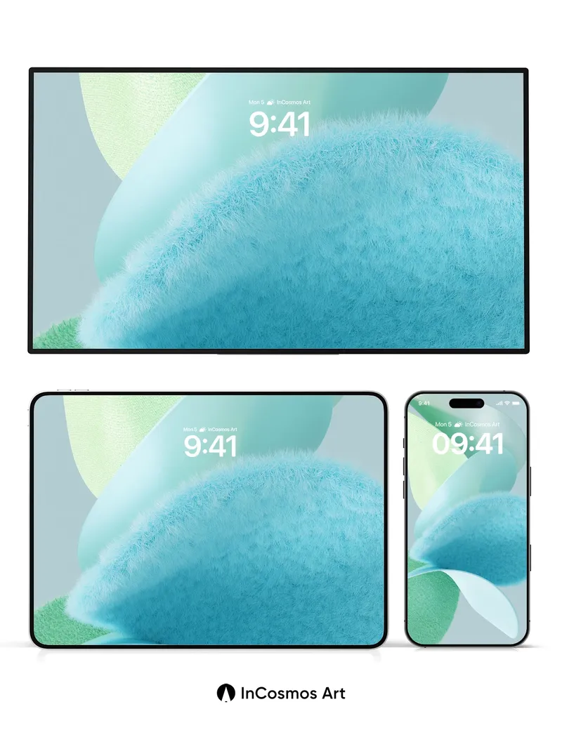 Serenity Bloom Wallpaper with Fuzzy Petals