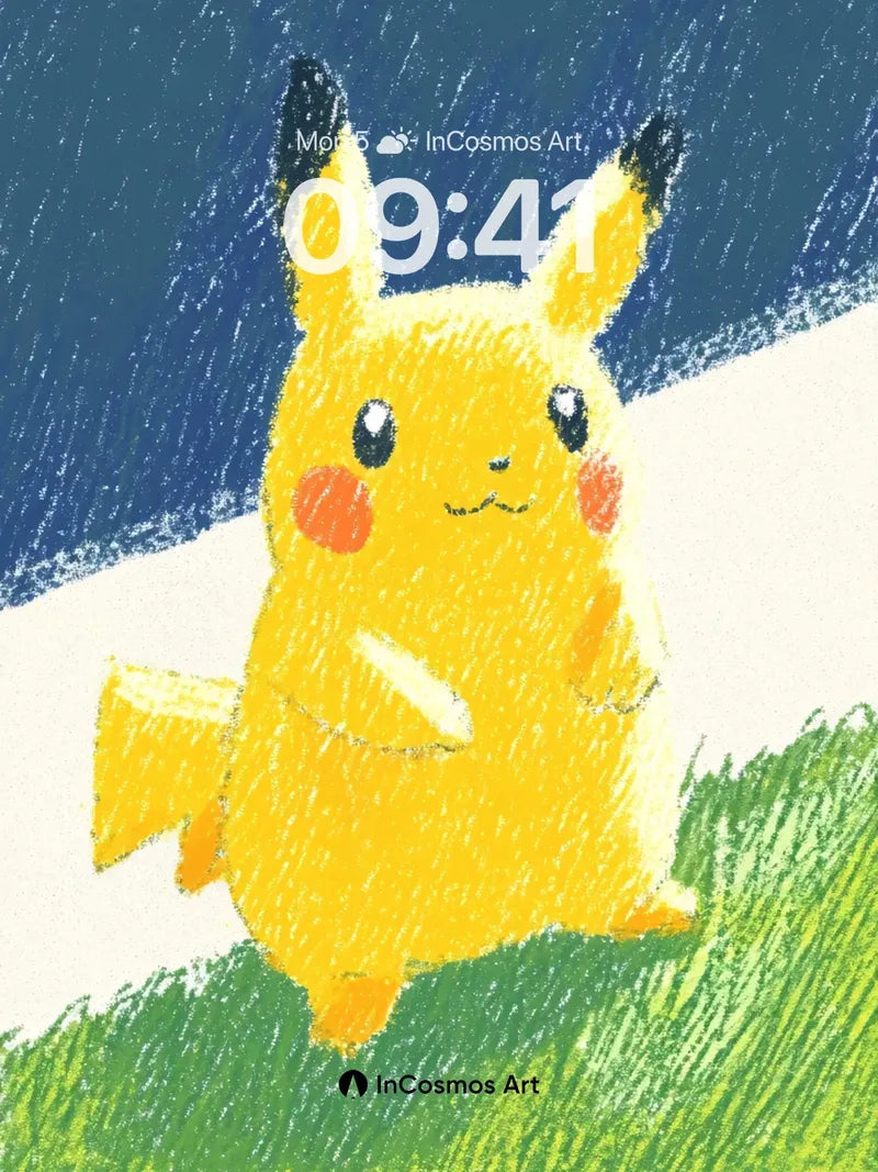 Sunlit Sketch Wallpaper with Crayon Hues