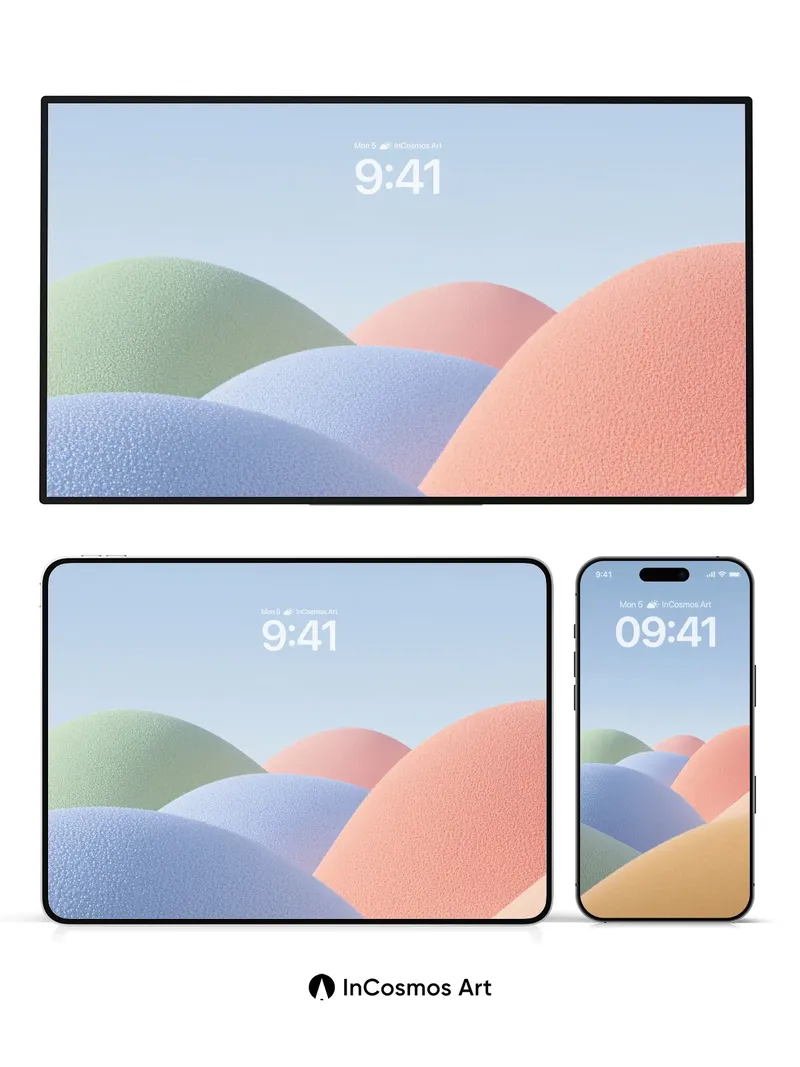 Serene Dune Wallpaper with Soft Gradient Hues