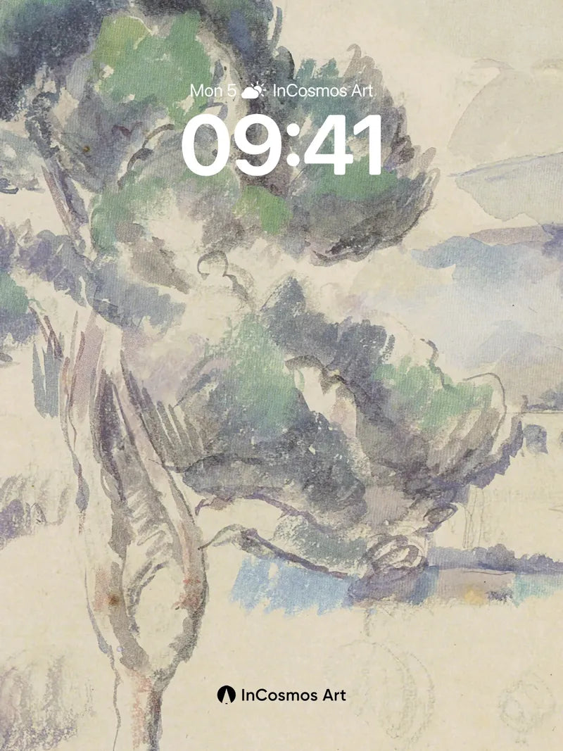 Whispering Canopy Wallpaper with Watercolor Veins wallpaper for iPhone, iPad & Mac