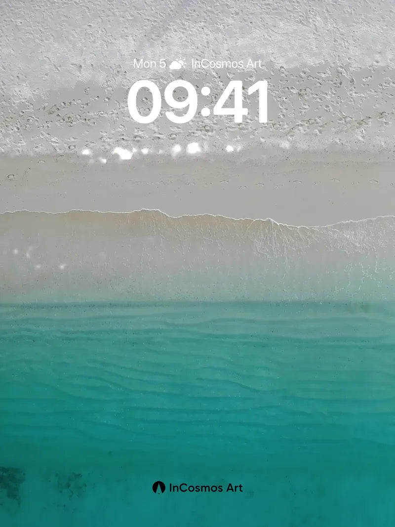 Serenity Tides Wallpaper with Frosted Light wallpaper for iPhone, iPad & Mac