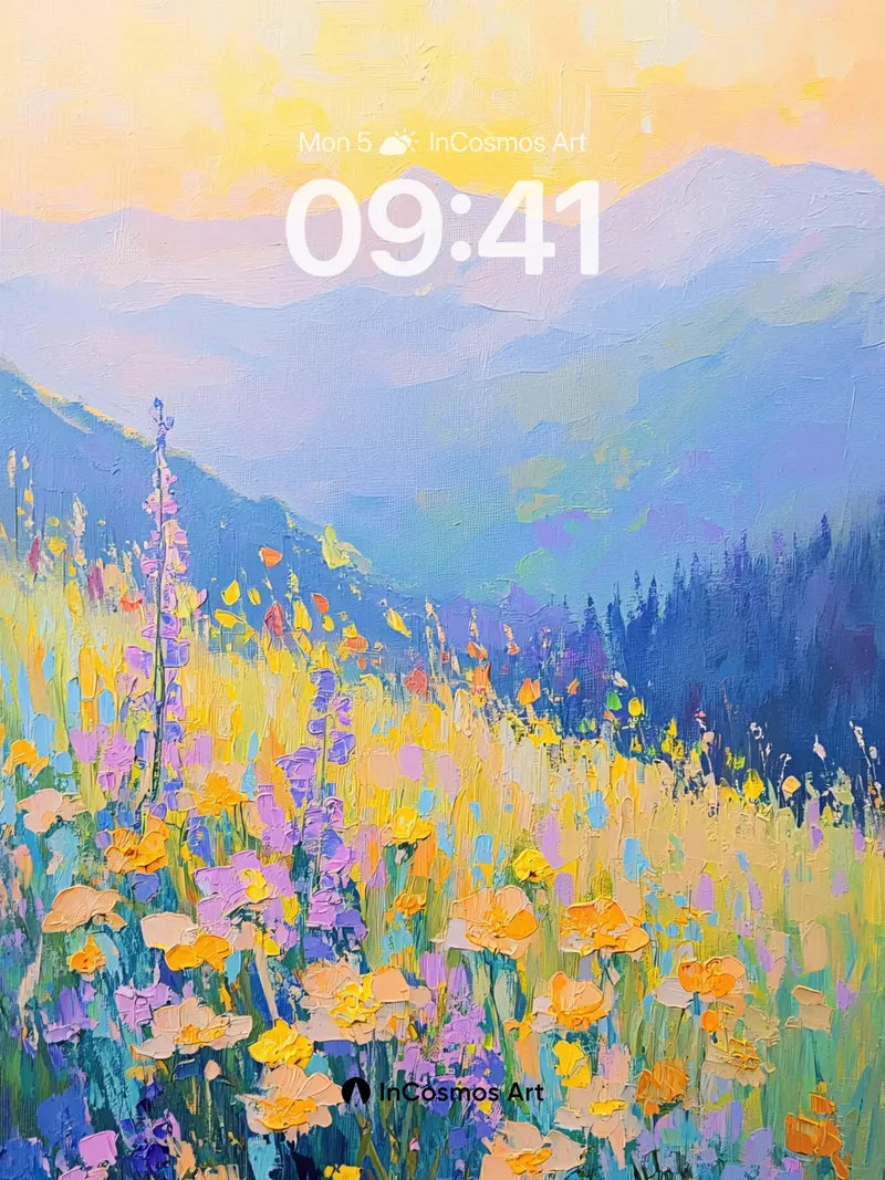 Golden Hush Wallpaper with Mountain Whisper