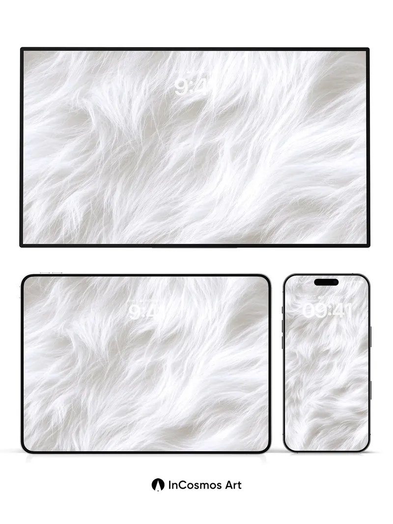 Silken Frost Wallpaper with Whispering Fluff