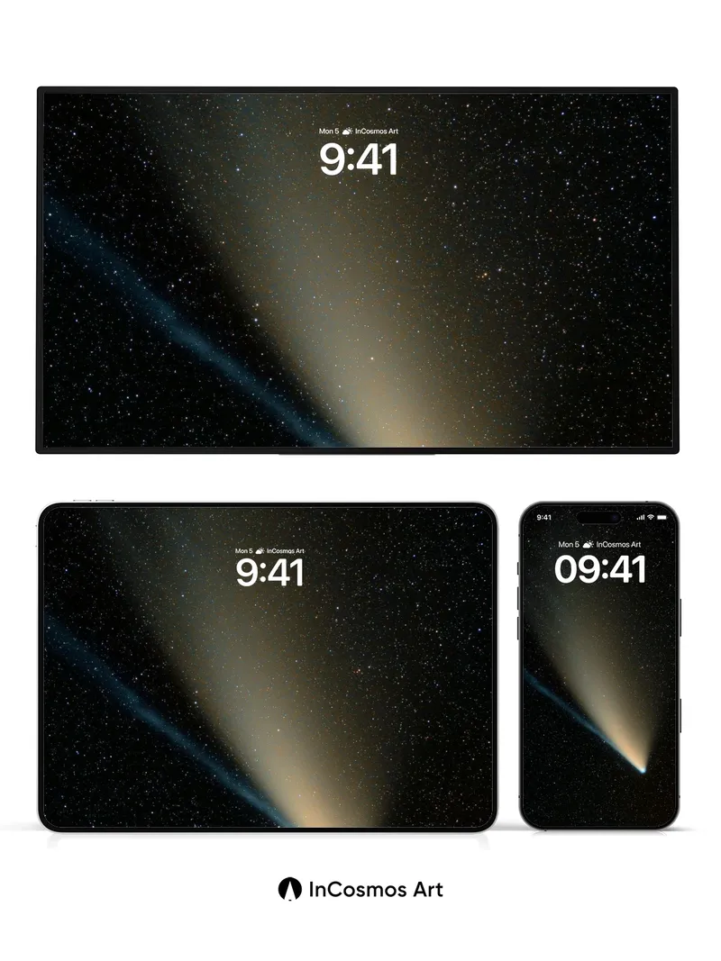 Cosmic Whisper Wallpaper with Starlight Tail