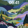 Whispering Hills Wallpaper with Embroidered Light wallpaper for iPhone, iPad & Mac