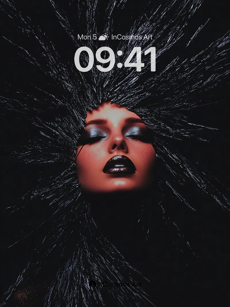 Dark Radiance Wallpaper with Spiked Hair Crown