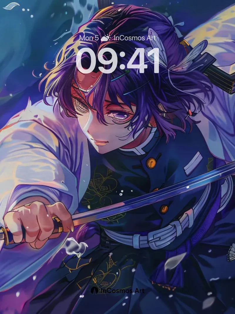 Storm-Weave Anime Wallpaper with Floating Cherry Petals