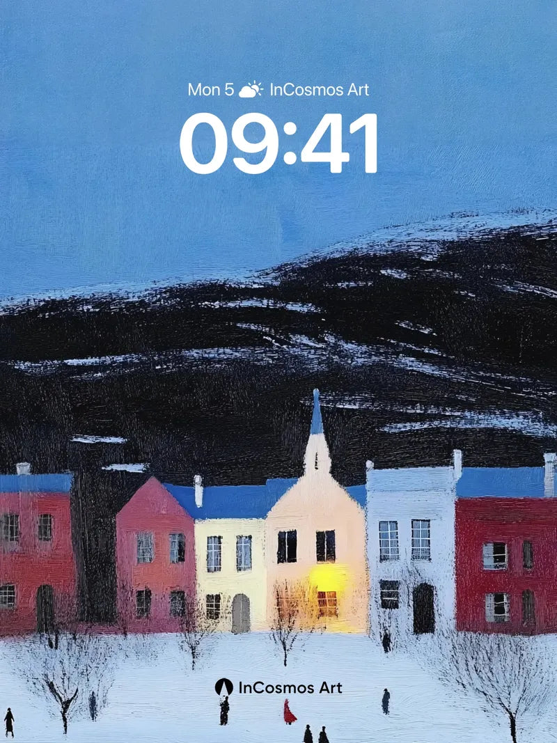 Frozen Whispers Wallpaper with Church Light