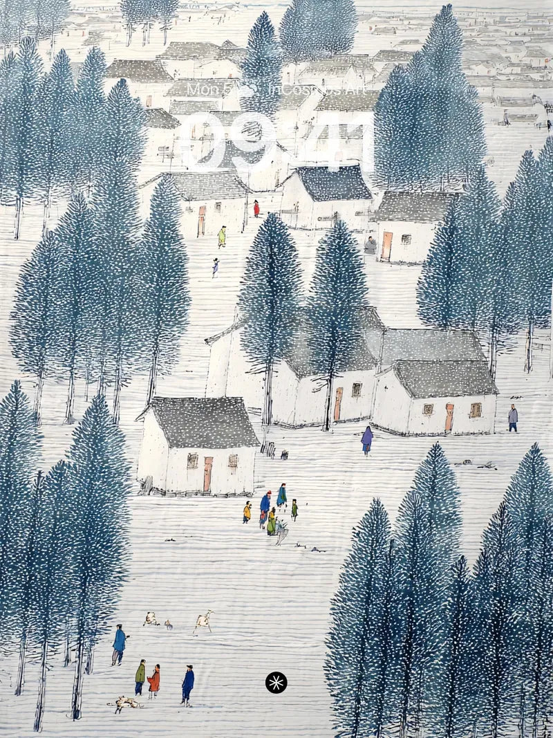 Serene Winter Village Wallpaper wallpaper for iPhone, iPad & Mac