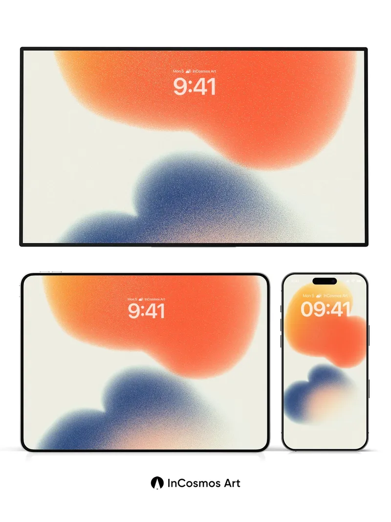 Hazy Bloom Wallpaper with Floating Color Blooms