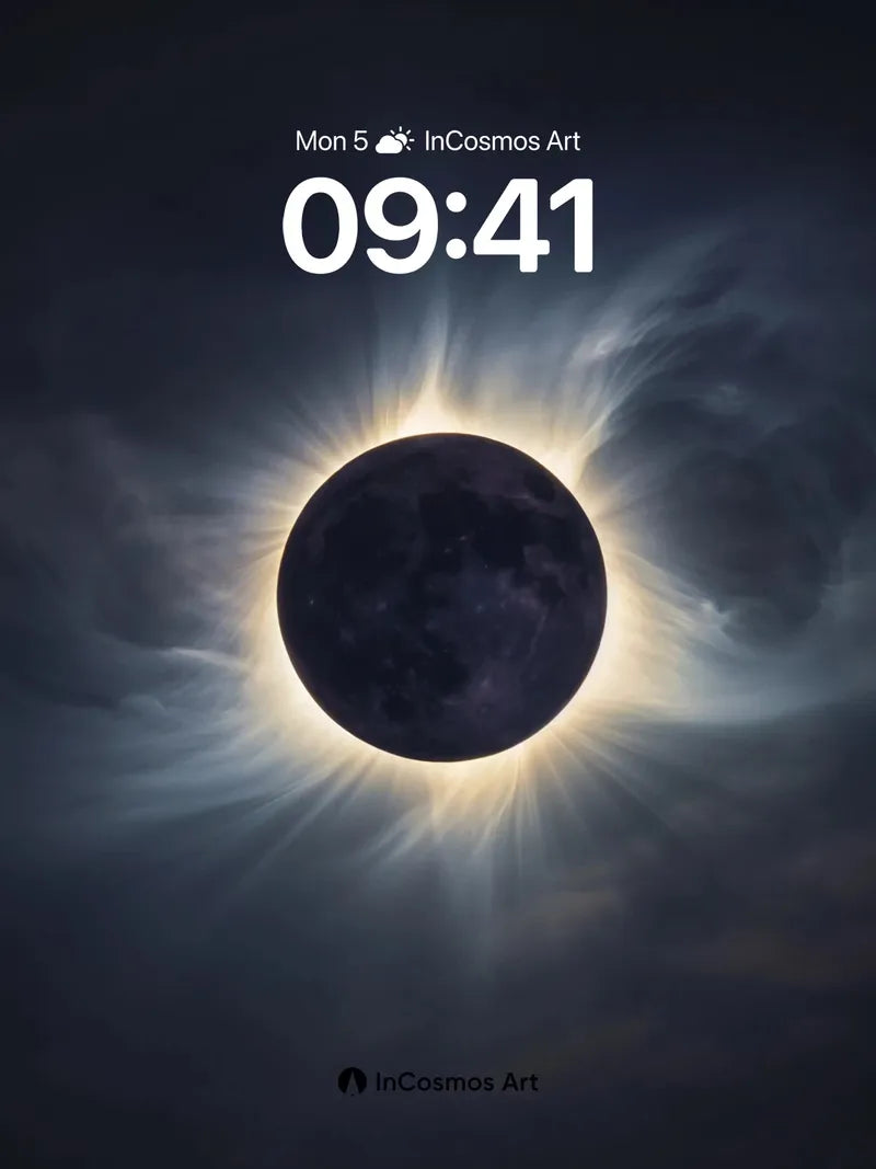 Eclipse Veil Wallpaper with Celestial Crown