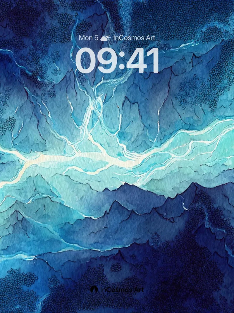 Electric Abyss Wallpaper with Thunder Veins