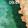 Emerald Veil Wallpaper with Wood's Whisper wallpaper for iPhone, iPad & Mac