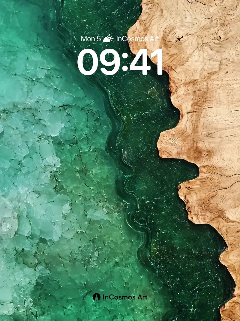 Emerald Veil Wallpaper with Wood's Whisper