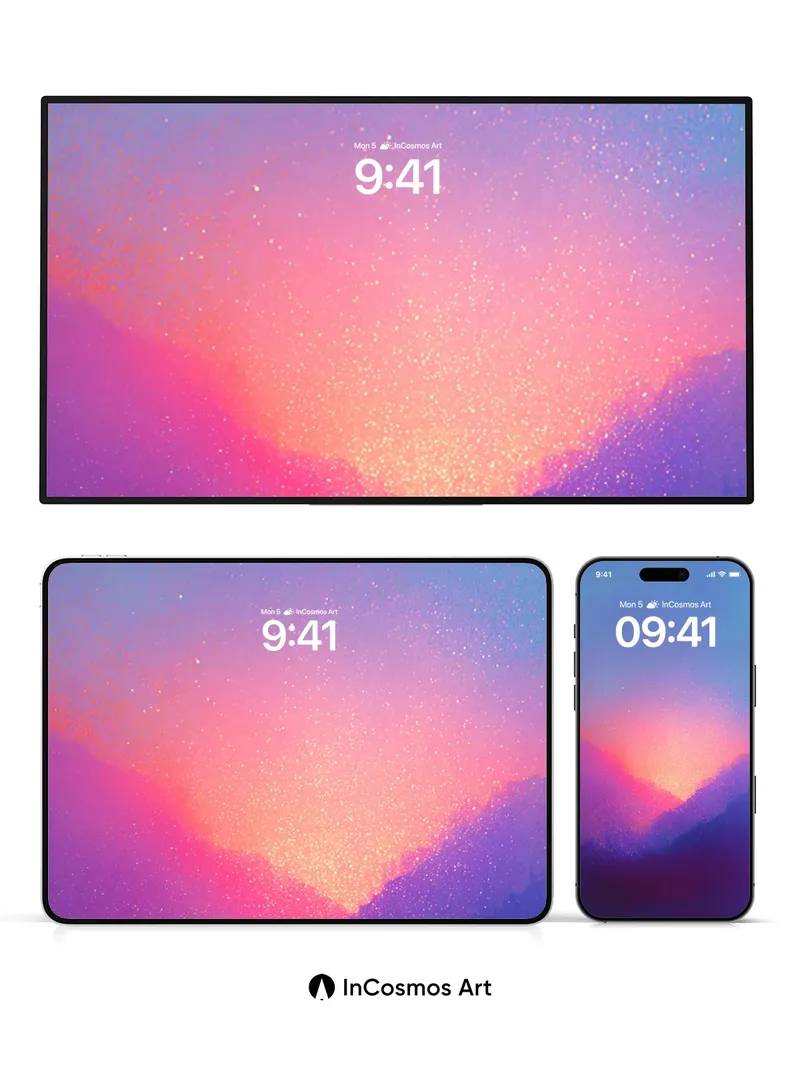 Cosmic Hush Wallpaper with Starlight Veil