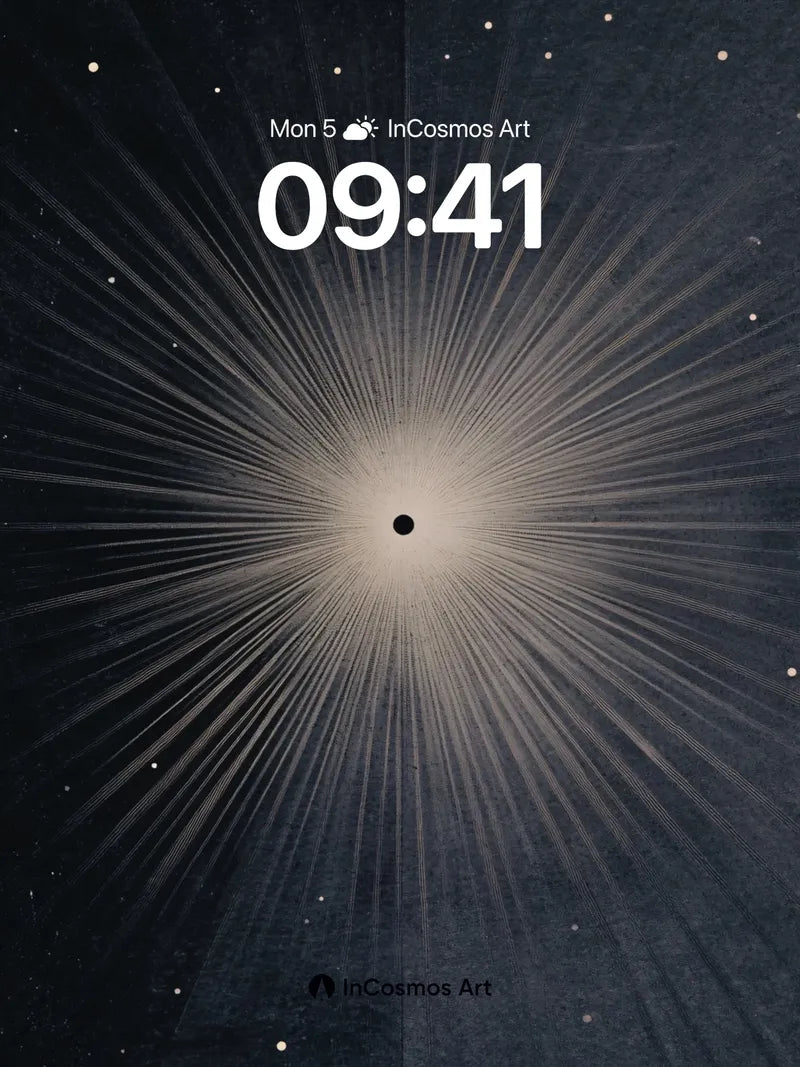 Cosmic Veil Wallpaper with Radiant Core