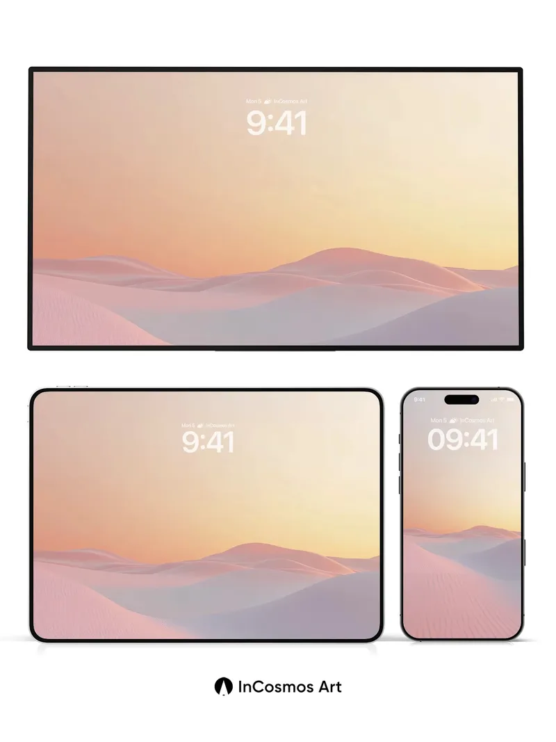 Serenity Dune Wallpaper with Soft Light Veil