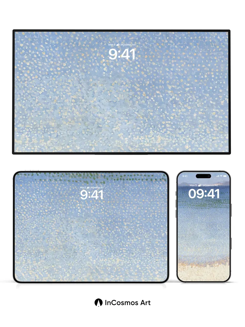 Serenity Dot Field Wallpaper with Coastal Hush