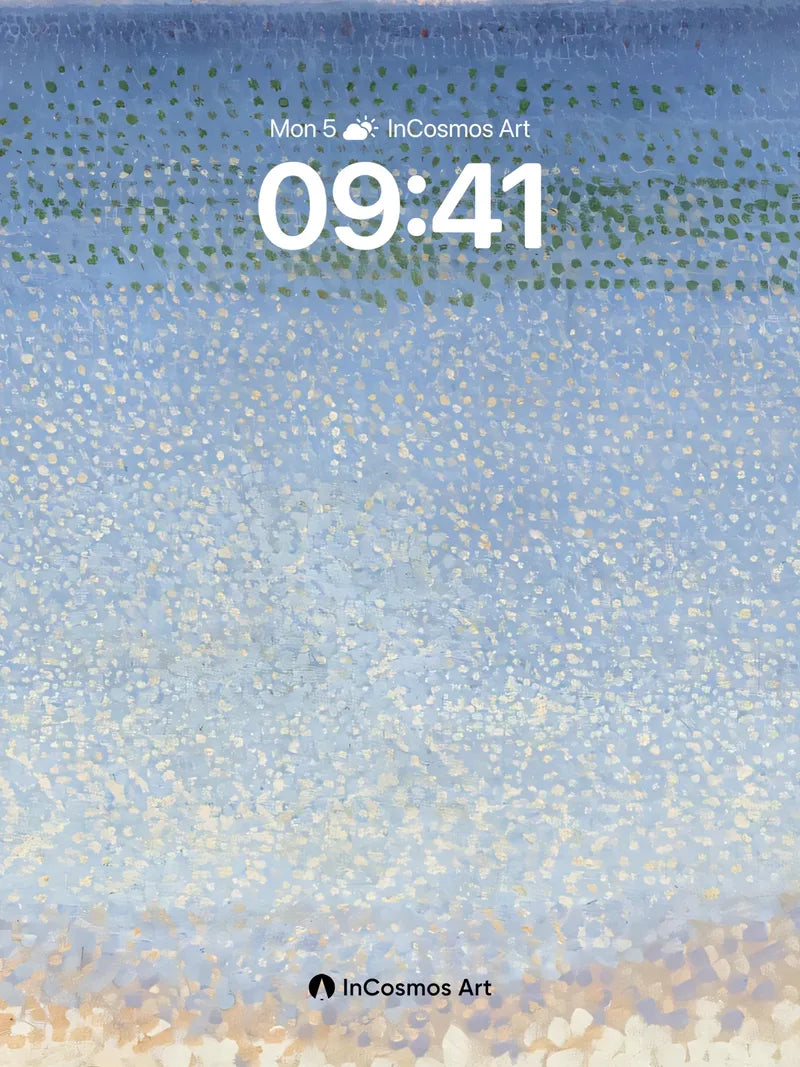 Serenity Dot Field Wallpaper with Coastal Hush wallpaper for iPhone, iPad & Mac