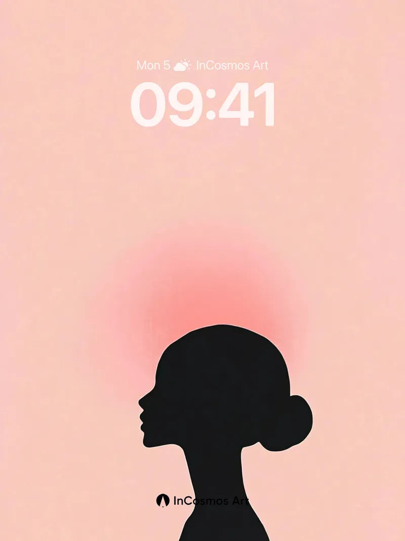 Silhouette Reverie Wallpaper with Crimson Halo