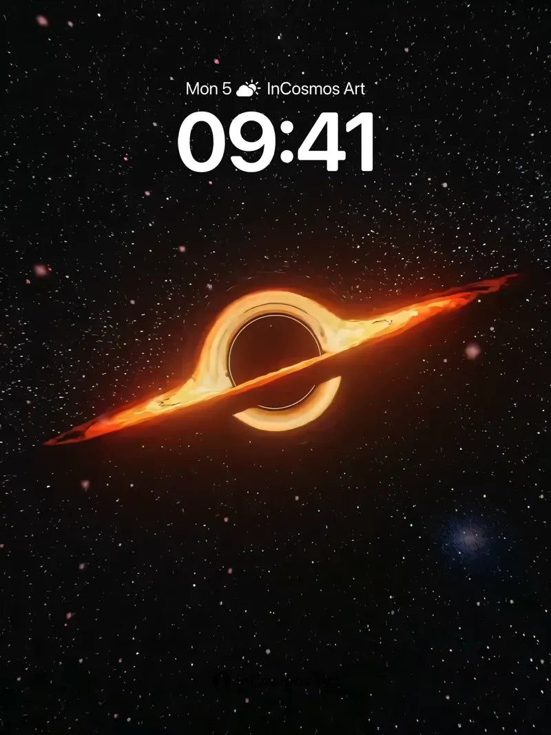 Cosmic Echo Wallpaper with Event Horizon