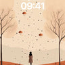 Autumn Hush Wallpaper with Floating Balloons wallpaper for iPhone, iPad & Mac