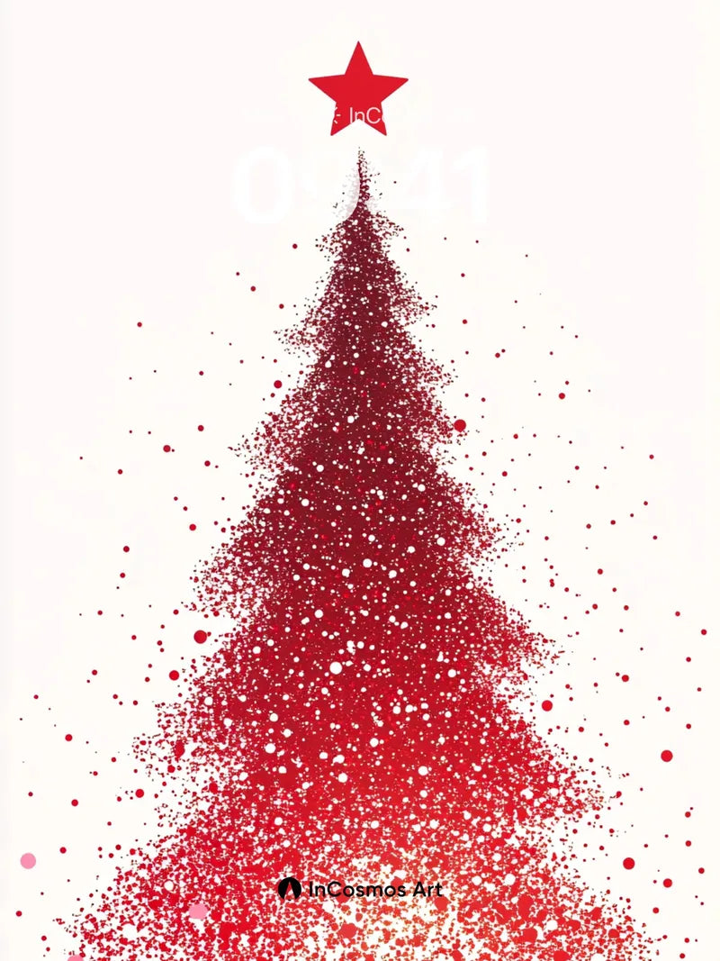 Festive Particle Tree Wallpaper with Starlight Crown wallpaper for iPhone, iPad & Mac