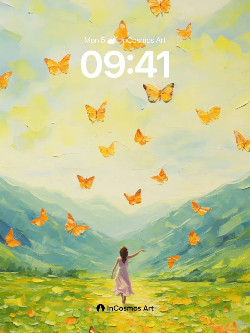 Golden Flight Wallpaper with Mountain Whisper wallpaper for iPhone, iPad & Mac
