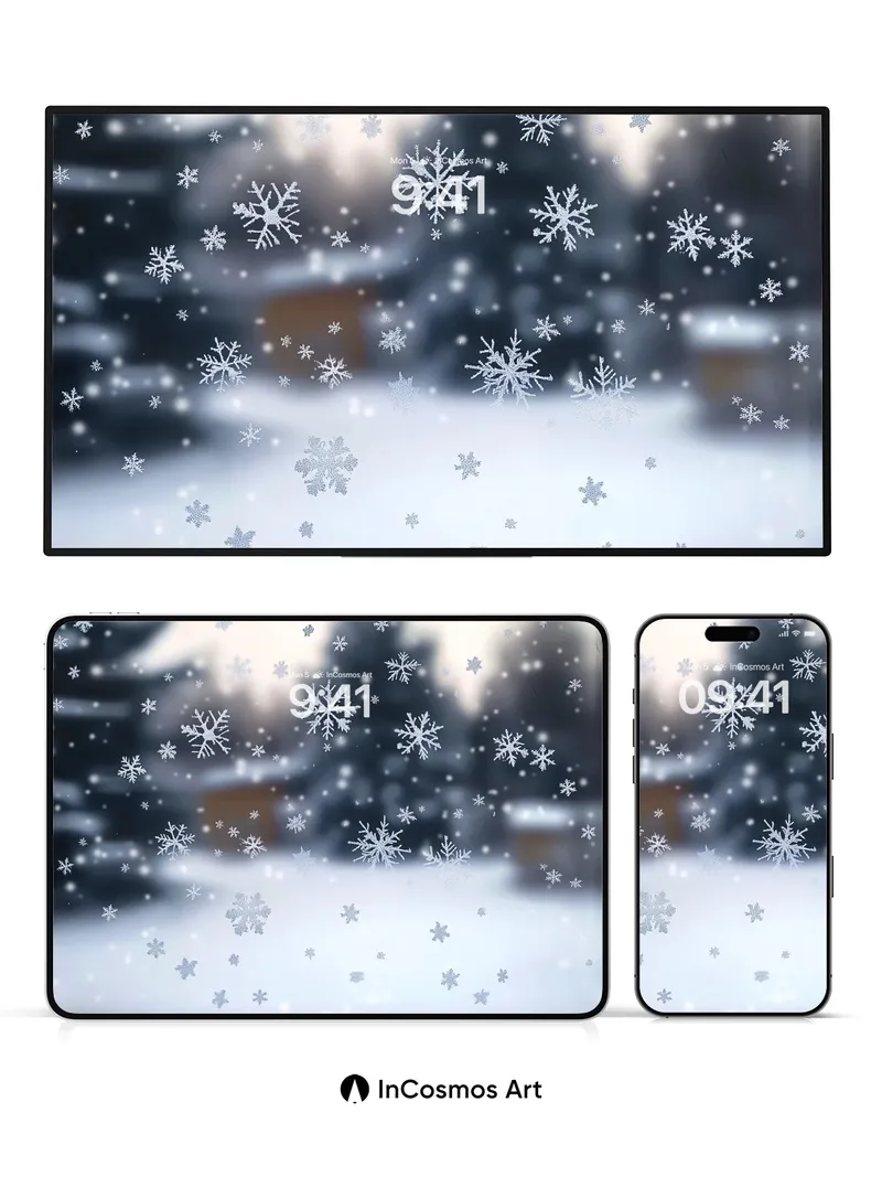 Frost Whisper Wallpaper with Silent Snowfall