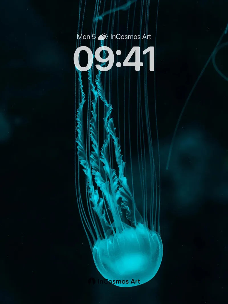 Luminous Depths Wallpaper with Ethereal Tentacles