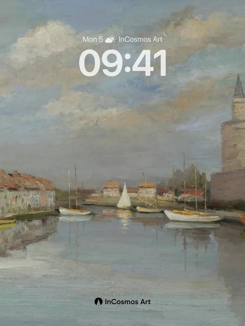 Serenity Harbor Wallpaper with Stone Whispers