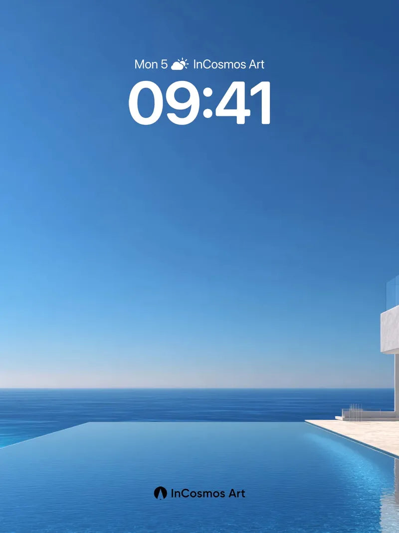 Infinite Horizon Wallpaper with Glass Edge