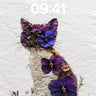 Whispering Petal Wallpaper with Feline Silhouette wallpaper for iPhone, iPad & Mac