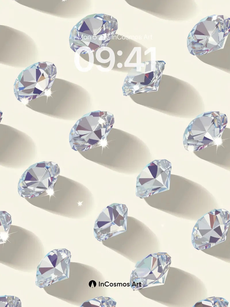 Luminous Diamond Wallpaper with Floating Light wallpaper for iPhone, iPad & Mac