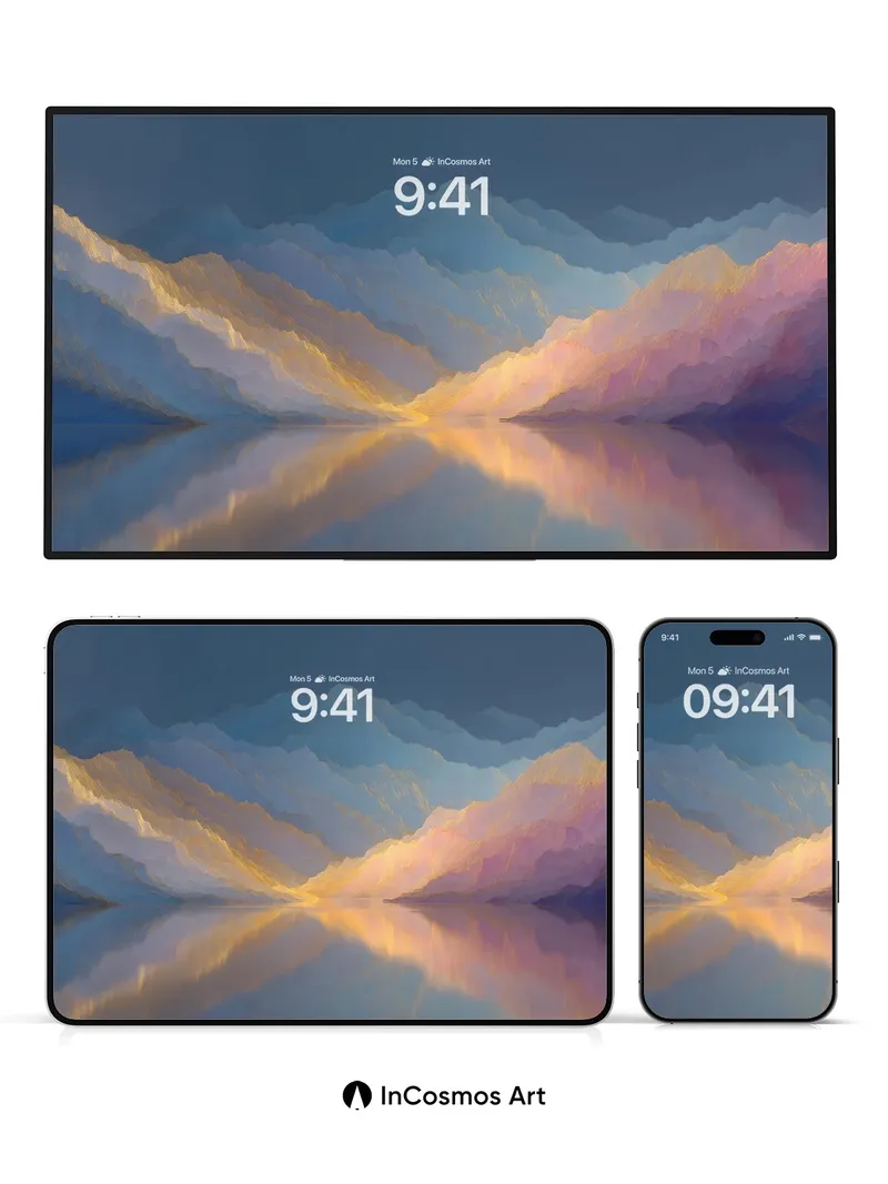 Serenity Valley Wallpaper with Ethereal Reflections