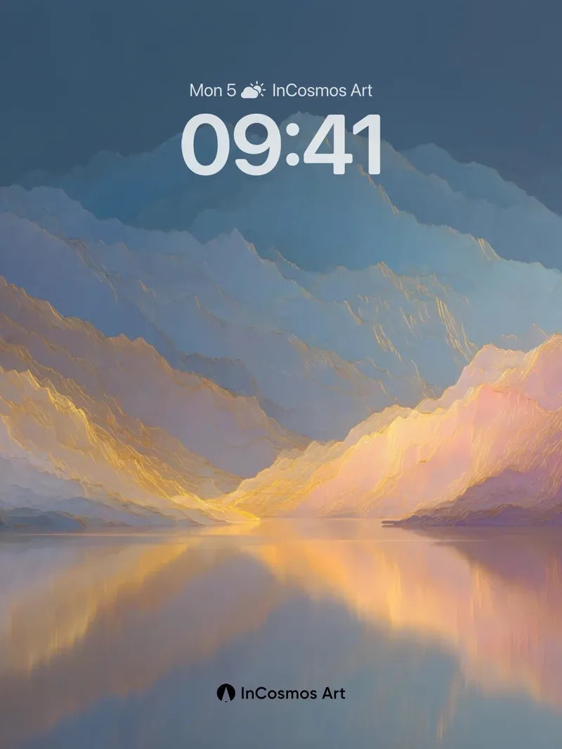 Serenity Valley Wallpaper with Ethereal Reflections