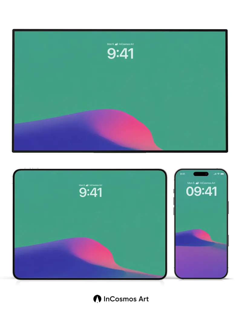 Luminous Dune Wallpaper with Ethereal Gradient