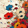 Chromatic Bloom Wallpaper with Paint-Splashed Vines wallpaper for iPhone, iPad & Mac