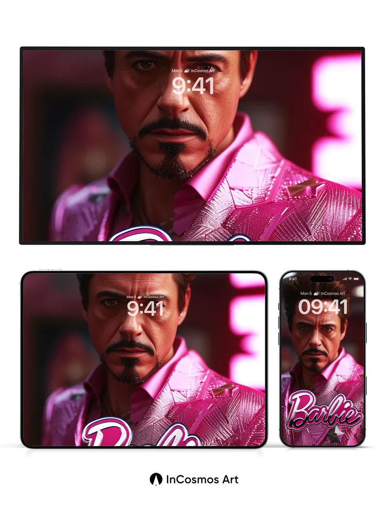 Neon Mirage Wallpaper with Iron Man's Twist