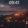 Ember Drift Wallpaper with Coastal Firelight wallpaper for iPhone, iPad & Mac