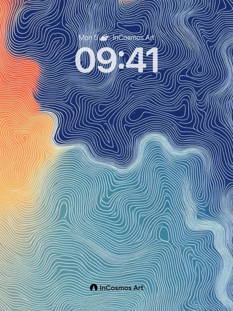 Serpentine Topography Wallpaper with Hidden Currents