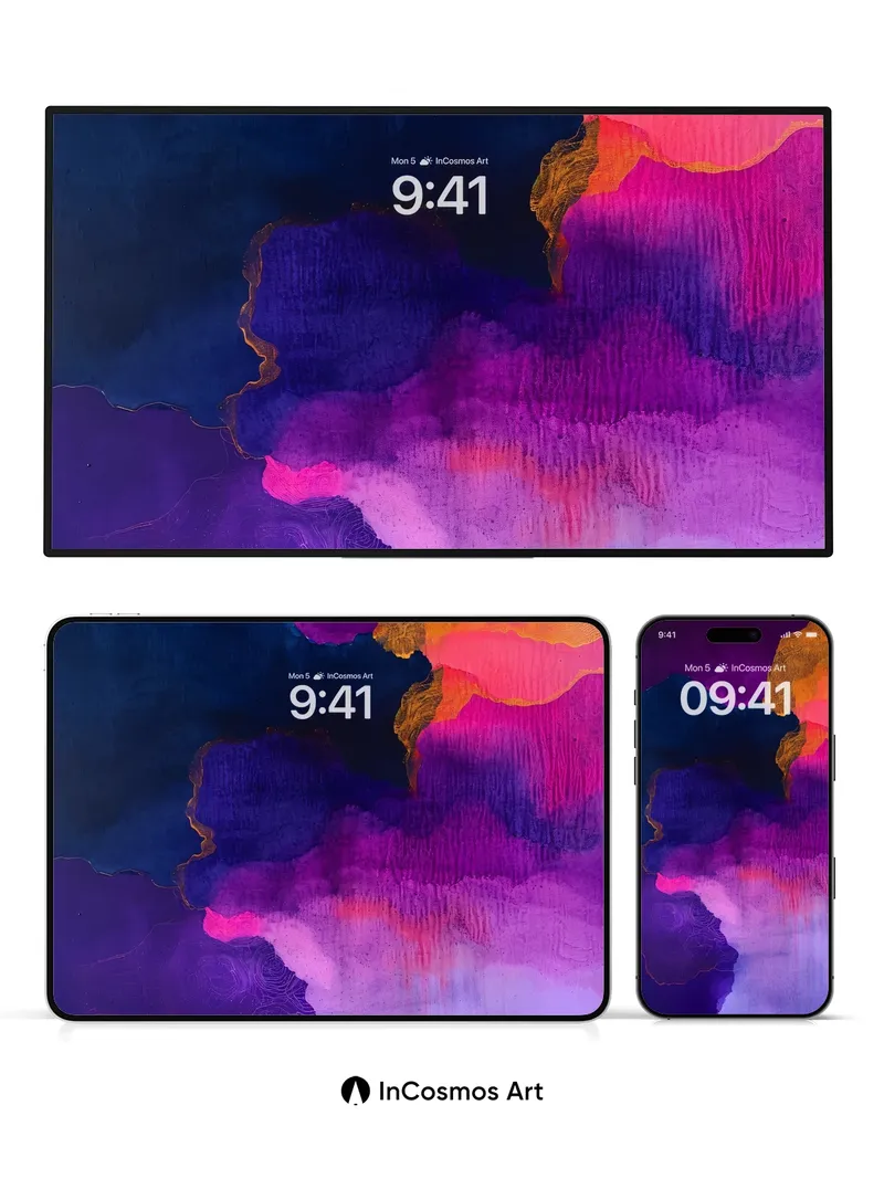 Luminous Abyss Wallpaper with Swirling Chroma