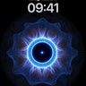 Neon Pulse Wallpaper with Cosmic Fractal Edge wallpaper for iPhone, iPad & Mac