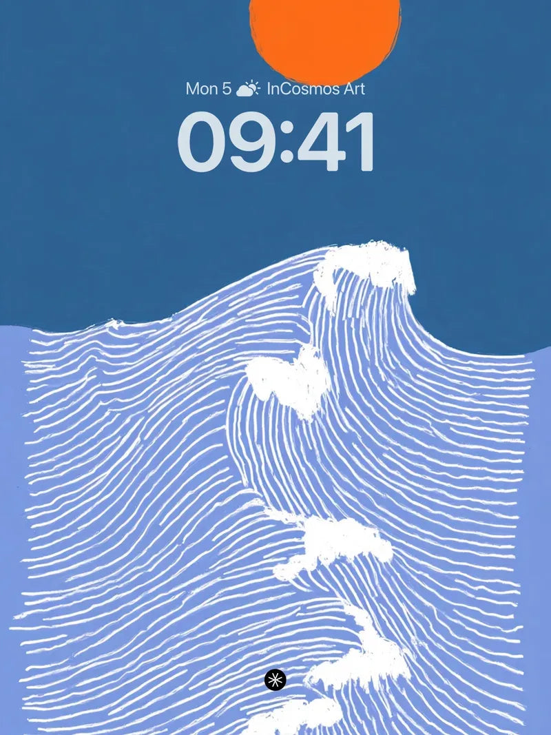 Oceanic Calm Sunlit Serenity Wallpaper wallpaper for iPhone, iPad & Mac