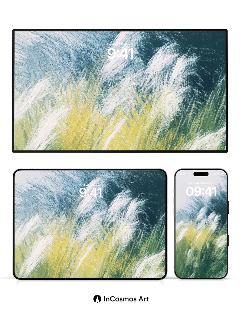 Whispering Grass Wallpaper with Wind-Brushed Hues