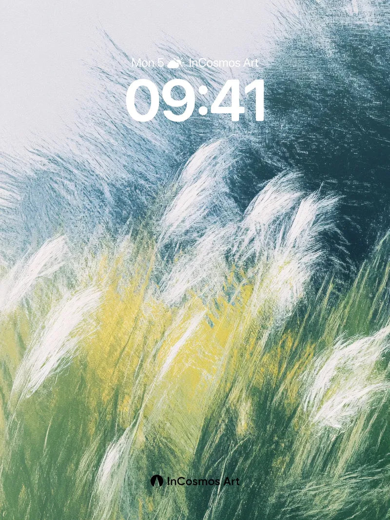 Whispering Grass Wallpaper with Wind-Brushed Hues