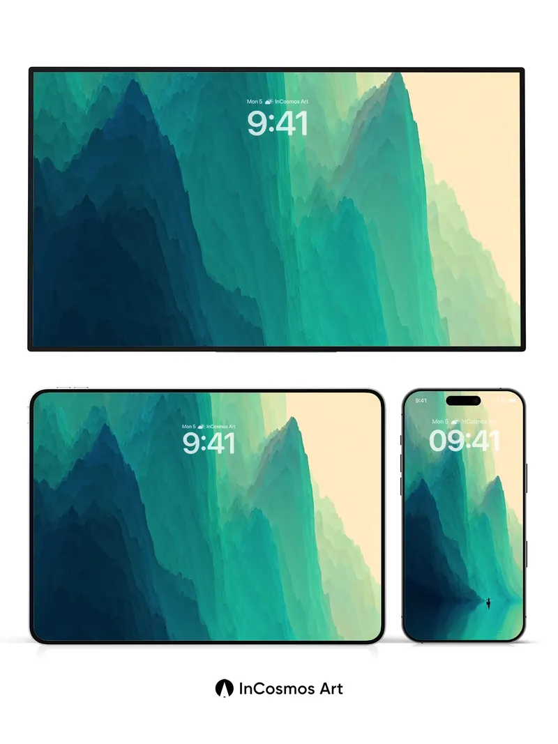 Serenity Peak Wallpaper with Floating Solitude