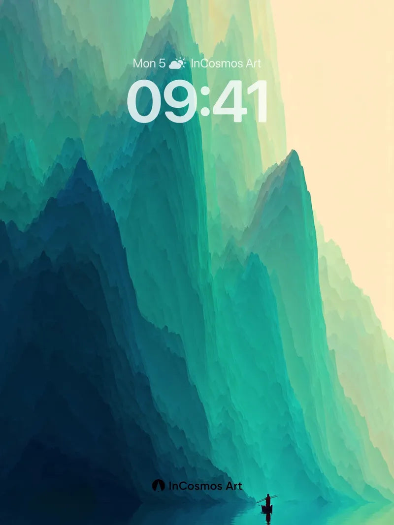 Serenity Peak Wallpaper with Floating Solitude