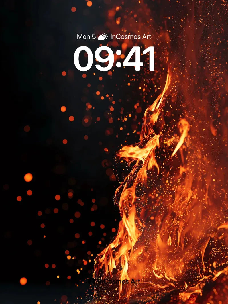 Emberstorm Wallpaper with Dancing Flames